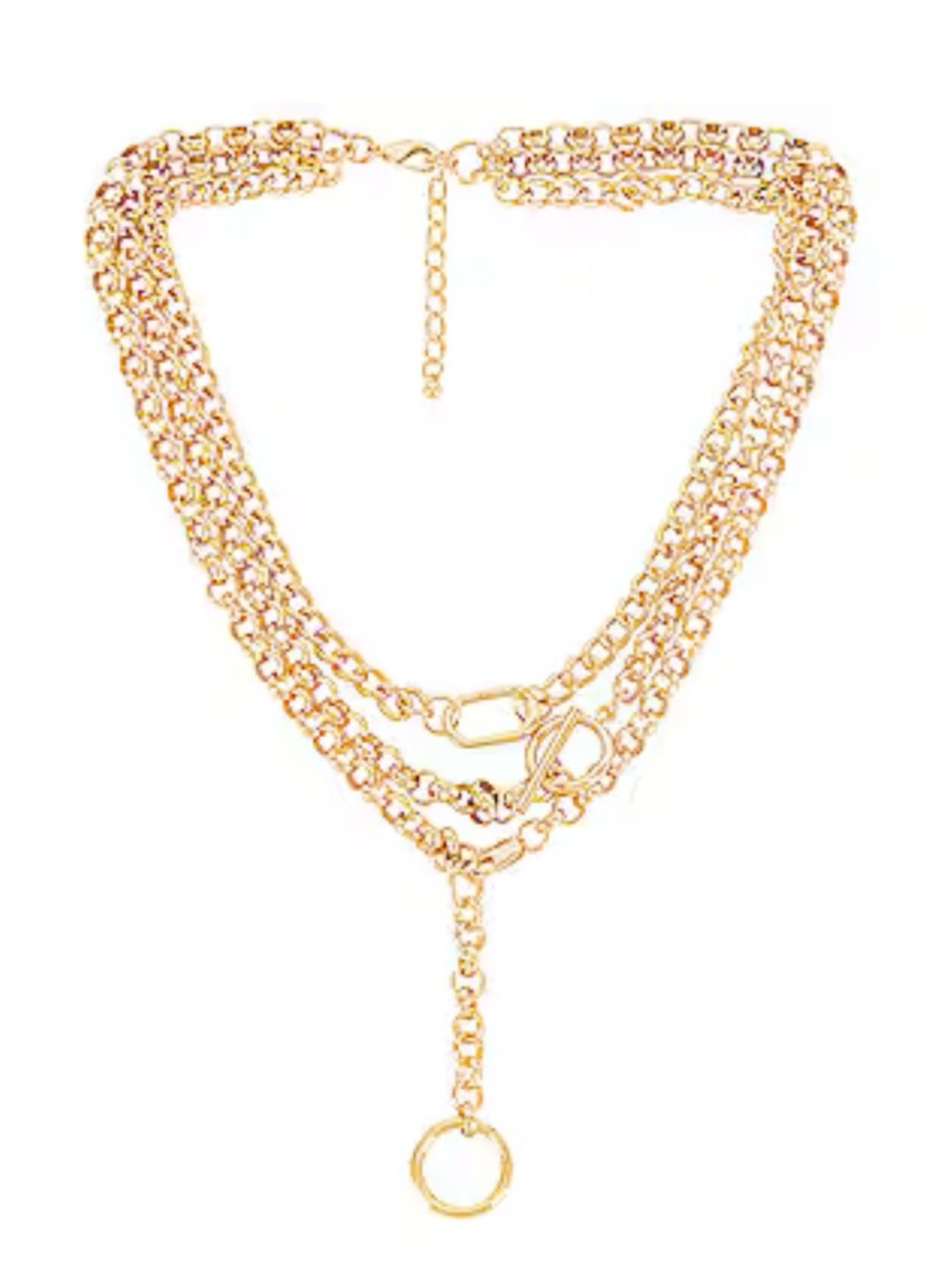 Uncommon James Luxe Layered Necklace 3-in-1 stack 14k gold-plated brass